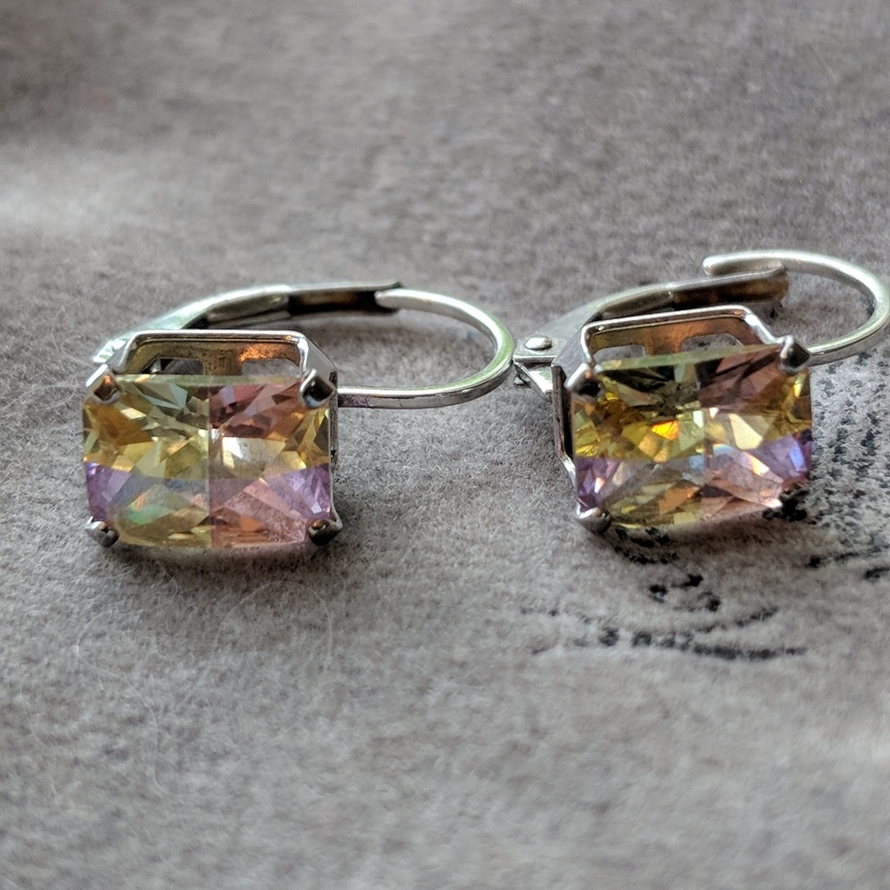 ✳️RARE✳️Genuine Watermelon Tourmaline Earrings - Picture 2 of 8